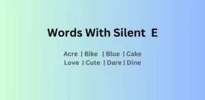 list of words with silent e letter
