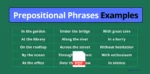 prepositional phrases examples list pdf